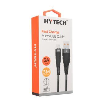 Hytech Hy-X2253M 3A Micro Usb 3 Metre Gri Data + Sarj Kablosu