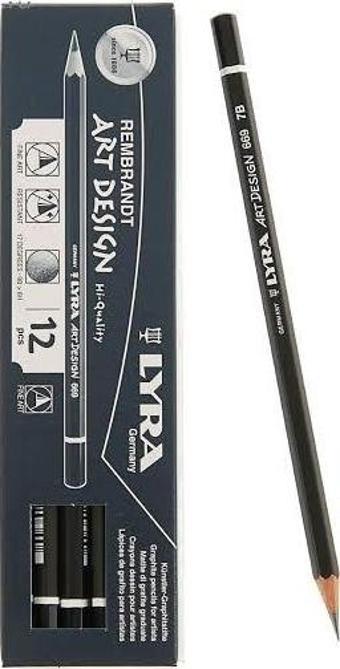 Lyra 7B Dereceli Kurşun Kalem Rembrandt Art Design L1110107 (12 Li Paket)
