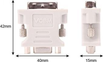 Vcom Dvi 24+5 Erkek To Vga Dişi Dönüştürücü Ca301