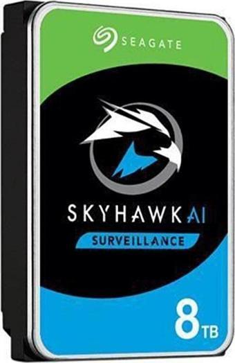 Seagate 8Tb Skyhawk Ai St8000Ve001 256Mb 3.5” Sata 3 7200Rpm 7-24 Güvenlik Harddisk