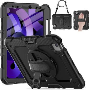 Apple iPad Air 11 M2 (11 inç) 2024 Zırhlı Armour Defender Askılı Kılıf A2902 A2903