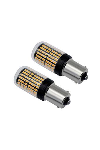 Femex 2 Adet 93 Tek Duy Led Py21W Tip Yakın Tırnak Led Ampul Bau15S 144 Ledli Turuncu