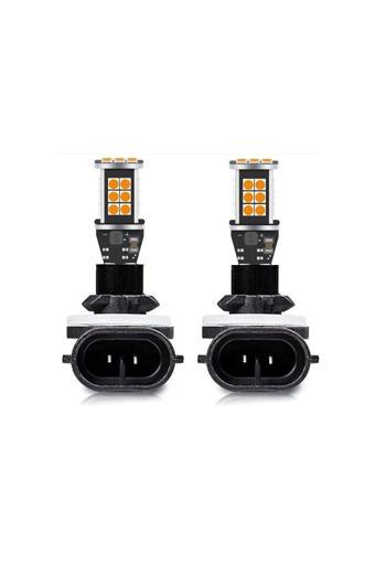 Femex 2 Adet H27 Sis Farı İçin Özel Led Ampul 24 Ledli Turuncu