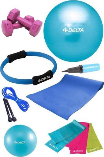 Delta 4 MM Minderli PTS Turkuaz Full Pilates Seti ( 85 cm - 20 cm )