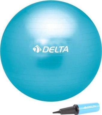 Delta 55 cm Mavi Deluxe Pilates Topu Ve Çift Yönlü Pompa Seti