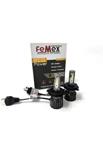 Femex Yeni Eco Power H4 Şimşek Etkili Led Xenon 50W  9000 Lumen