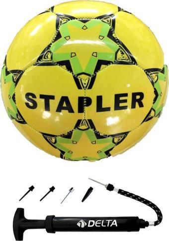 Delta Stapler 5 Numara Dikişli Futbol Topu + Top Pompası