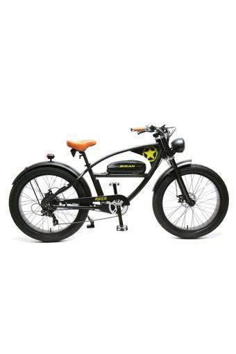 Bi̇san Ri̇der Elektri̇kli̇ Bi̇si̇klet 46 Cm Di̇sk Fren 26 Jant 7 Vi̇tes Mat Si̇yah Yeşi̇l
