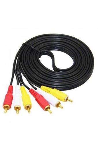 Cctv 6 Metre Hazır Cctv Av Gold Kablo 3 Rca / 3 Rca Erkek Ses / Video