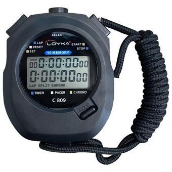 Loyka C809 Dijital El Tipi ´10 Lap Hafızalı´ Kronometre, Siyah Kronometre