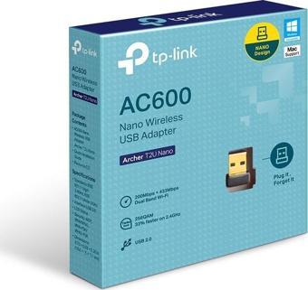 TP-Link Archer T2U Nano 600 Mbps Kablosuz Usb Adaptör Ac600