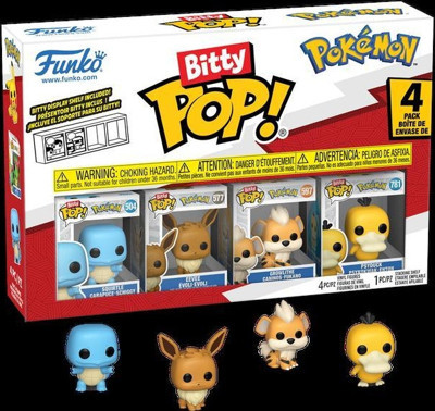 Funko Bitty Pop! Pokémon 4'lü Paket (Figür Boyu 2,25 cm)