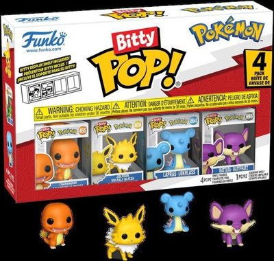 Funko Bitty Pop! Pokémon 4'lü Paket (Figür Boyu 2,25 cm)