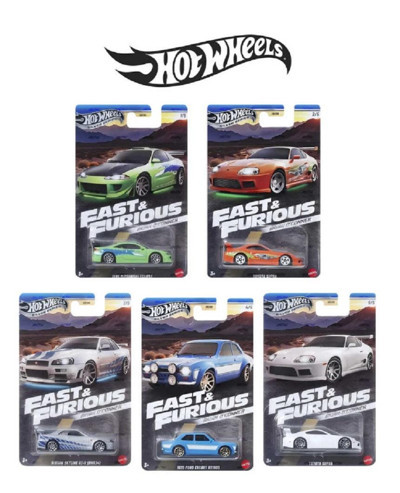 Hot Wheels Premium Fast & Furious Uzun Kart Brian O'Conner 5li set