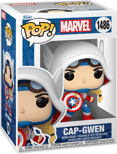 Funko Pop! Marvel 1486 Cap-Gwen – Captain America Gwen Stacy Koleksiyon Figürü
