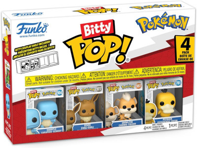 Funko Bitty Pop: Pokemon- Squirtle 4'Lü Paket, Oyuncak Figür
