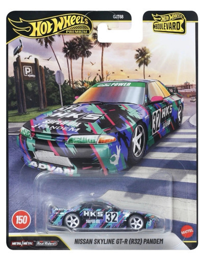 Hot Wheels Premium Boulevard Nissan Skyline GT-R R32 Pandem HKS 1:64 Metal Model Araba No:150