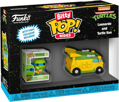 Funko Pop Bitty Ride: Teenage Mutant Ninja Turtles - Leonardo With Van - Tmnt Retro/Klasik - Koleksi