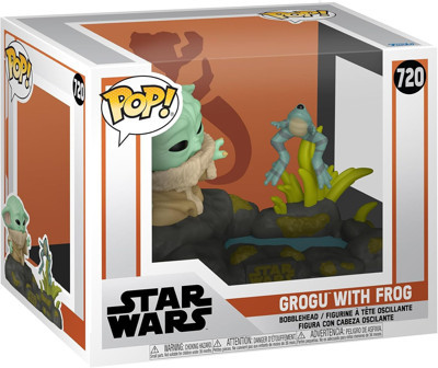 Funko Pop! Deluxe: Star Wars The Mandalorian - Din Grogu (The Child, Baby Yoda) Kurbağa Ile - Özel S