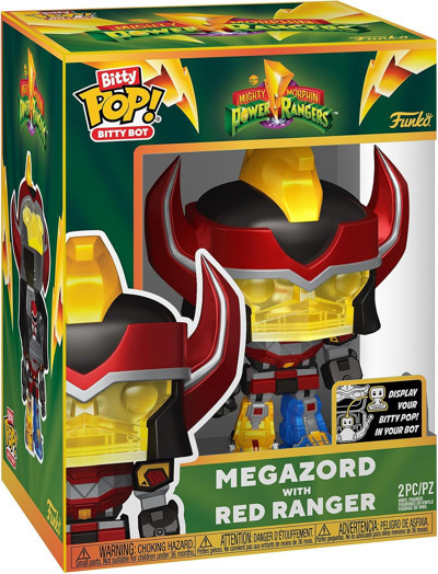 Funko Bitty Bots: Power Rangers - Red Ranger Ile Megazord | Resmi Süper Kahramanlar - Koleksiyon Oyu
