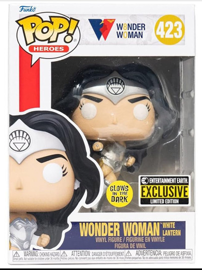 Funko POP Wonder Woman 80th Anniversary White Lantern Glow-in-The-Dark Pop
