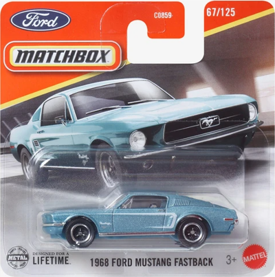 Matchbox 1968 Ford Mustang Fastback Metal Gövde ile Detaylı Tasarım Koleksiyonluk Araç