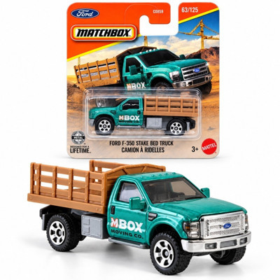 C0859 Matchbox 1:64 Tekli Arabalar FORD F350 STAKE BED TRUCK JHN97