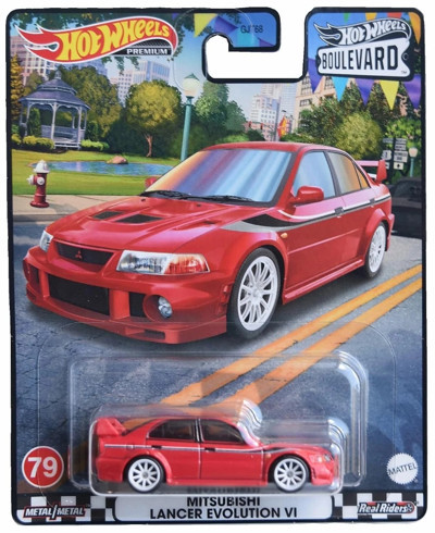 Hot Wheels Premium Boulevard Mitsubishi Lancer Evolution VI Kırmızı 79 Model Araba