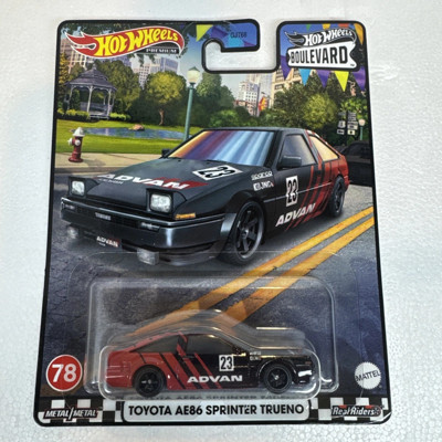 Hot Wheels Premium Boulevard Toyota AE86 Sprinter Trueno ADVAN 78 Model Araba
