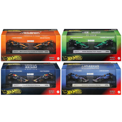 Hot Wheels Premium Formula 1 2026 Mix 2B 4 Takım 8 Araç McLaren Red Bull Williams Sauber Set