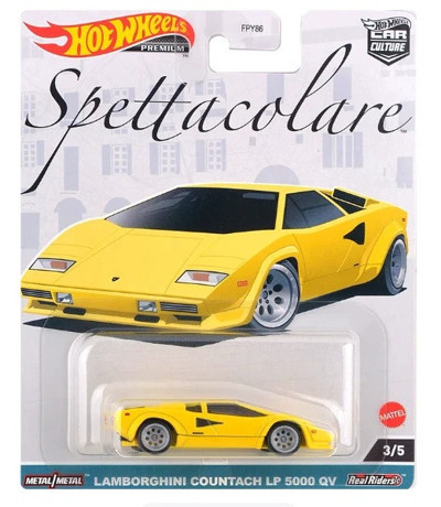 Hot Wheels Premium Spettacolare Lamborghini Countach LP 5000 QV 1:64 Model Araba