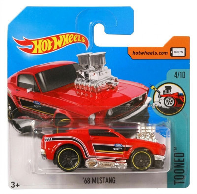 Hot Wheels ‘68 Mustang - 2017 - Tooned - Kırmızı - DTX47 - 1/64