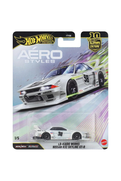 HOT WHEELS Premium 1/64 - Aero Styles 1/5 - LB-Kaido Works Nissan R32 Skyline GT-R - JKF05