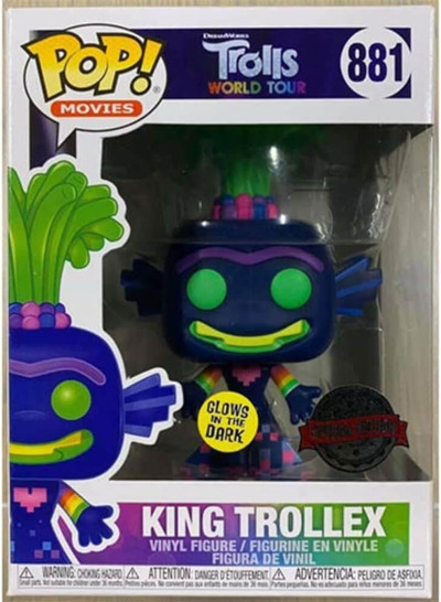 Funko Pop Filmler Trolls World Tour Special Limited Edition King Arabası Karanlıkta Parlayan
