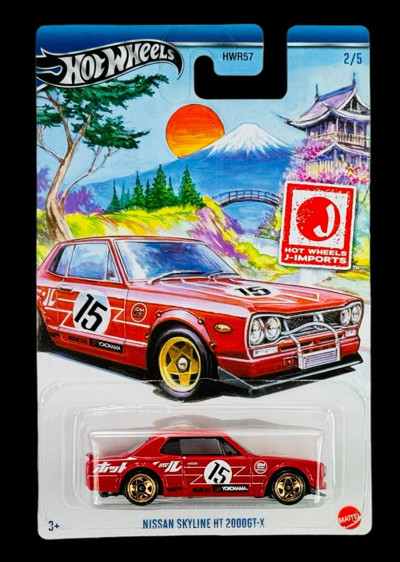 Hot Wheels Nissan Skyline HT 2000GT-X Kırmızı J-Imports 2/5 Metal Model Araba