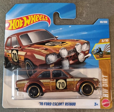 Hot Wheels 70 Ford Escort RS1600 Kahverengi HW Dirt 161/250 Metal Model Araba