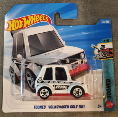 Hot Wheels 2026 Tooned Volkswagen Golf MK1 Beyaz 1:64 Metal Model Araba 172/250