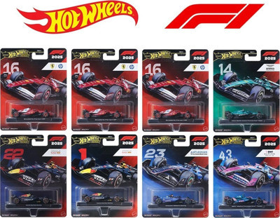 Hot Wheels Formula 1 F1 2025 Ferrari Red Bull Aston Martin Williams Alpine 8'li Metal Model Araba Seti