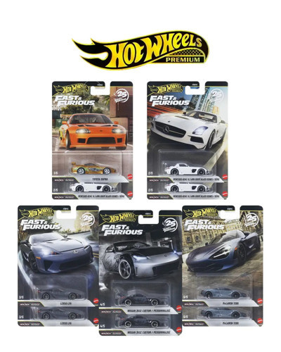 Hot Wheels Premium Fast & Furious 25. Yıl Mix 4 10'lu Model Araba Seti Toyota Supra Nissan Lexus