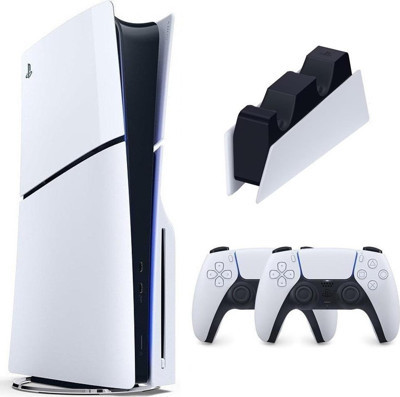 Sony Playstation 5 Slim Cd Edition + 2. DualSense Ps5 Kol + Sarj istasyonu (ithalatçı Garantili)
