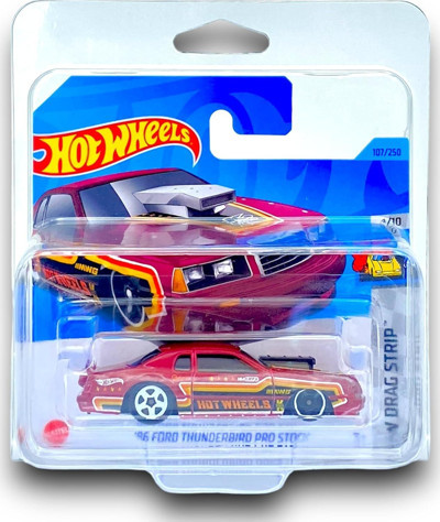 Hot Wheels - ´86 Ford Thunderbird Pro Stock - Hw Drag Strip 4/10 - Hkk03 - Short Card - Stockcar Rac