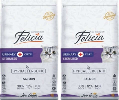 Sterilised Somonlu Az Tahıllı Hypoallergenic Kedi Maması 2 Kg. X 2 Adet