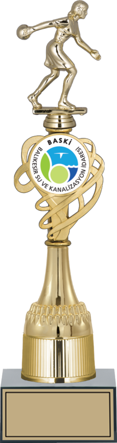 ODAK KUPA - Figürlü Kupalar - Bowling Kadın Figürlü Kupalar FG-033 B - 39 cm