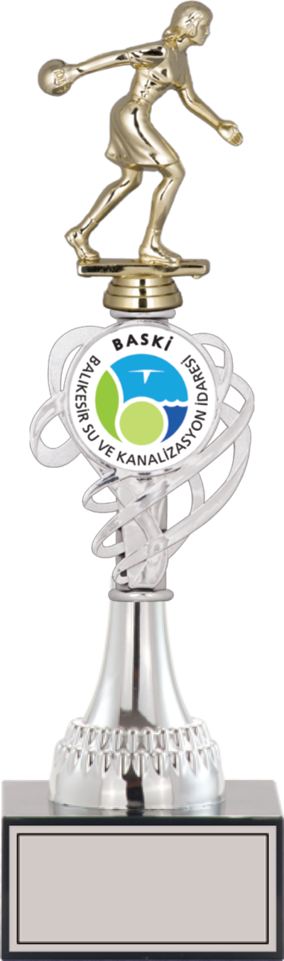 ODAK KUPA - Figürlü Kupalar - Bowling Kadın Figürlü Kupalar FG-034 B - 35 cm