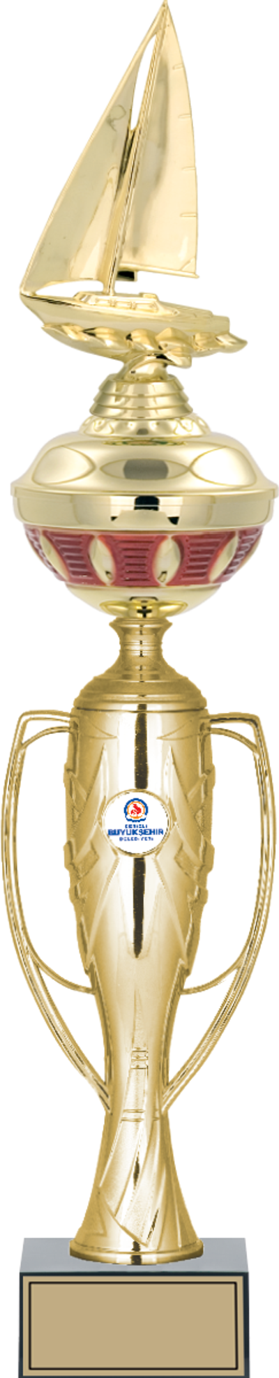 ODAK KUPA - Figürlü Kupalar - Yelken Figürlü Kupalar FG-073 A - 57 cm