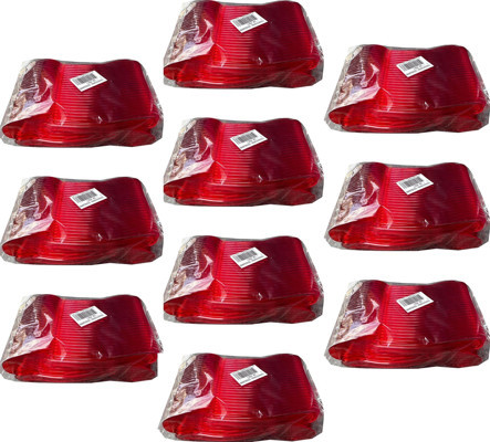 Plastik Şeffaf Kırmızı Sup Kaşık - Tatlı Dondurma Kaşığı - 12.5 Cm. - 50 Adetlik 10 Paket
