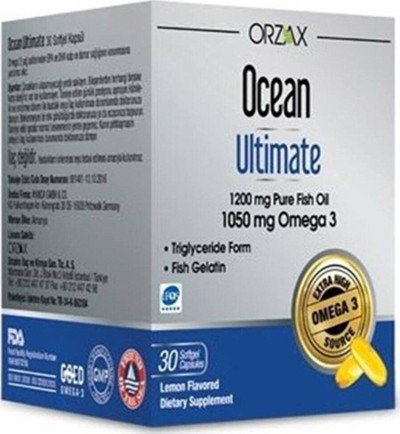 Takviye Edici Ocean Ultimate 1200 Mg Balık Yağı 30 Kapsül