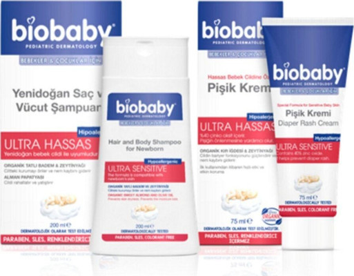 Biobaby Bıobaby Yenidoğan Saç Ve Vücut Şampuanı 200 Ml+ Bıobaby Hassas Bebek Cildine Özel Pişik Kremi 75 Ml