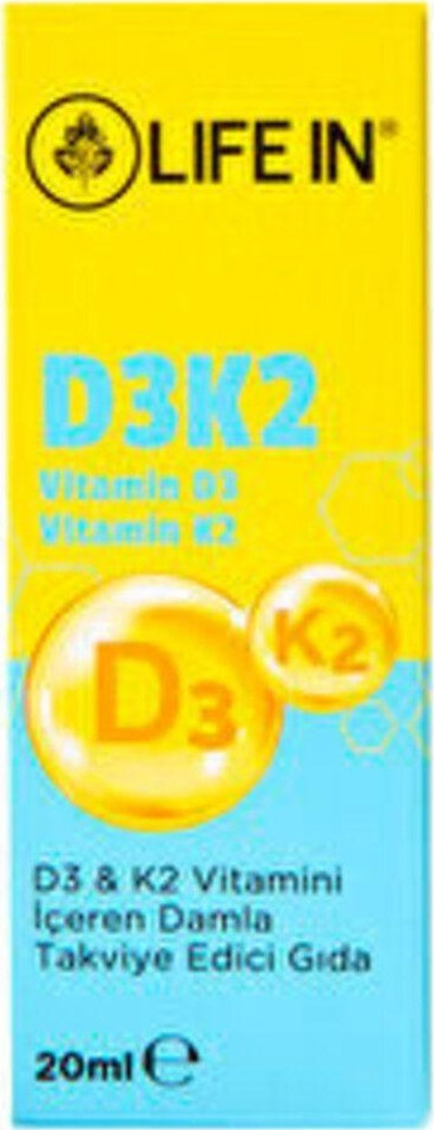 Life In D3 K2 Vitamini Içeren Damla Takviye Edici Gıda 20 Ml