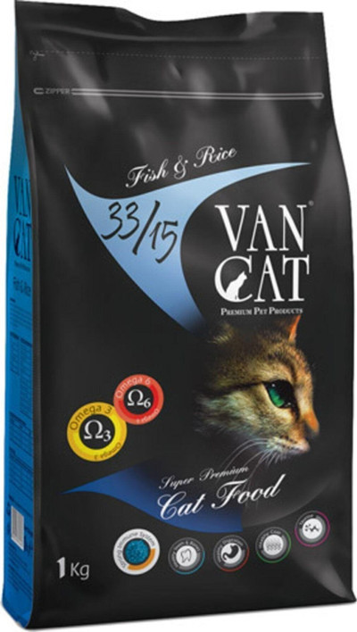 Vancat Balıklı Pirinçli 1 Kg Yetişkin Kuru Kedi Maması Fish Rice